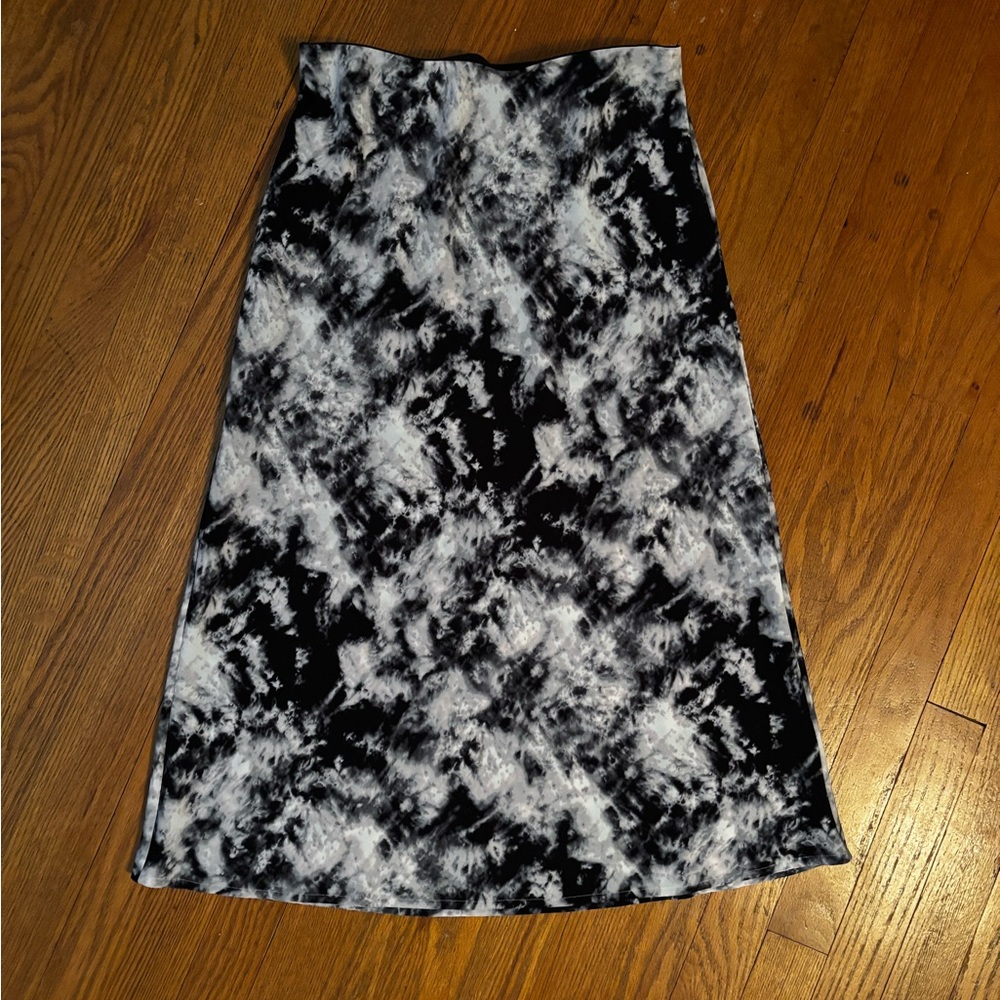 Sanctuary Black and White Tie-Dye Skirt